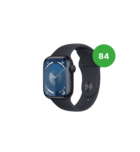 Apple Watch displaying a Buyary score on a dark screen
