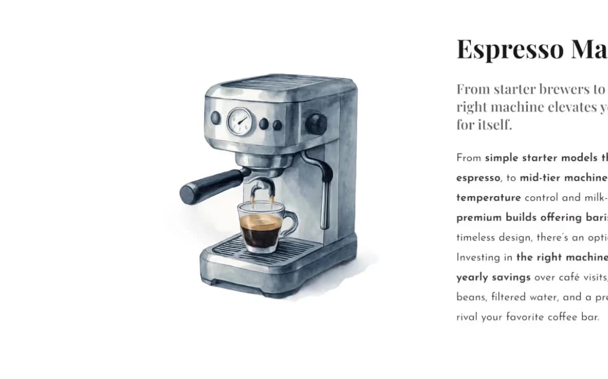 Atlas: an illustrated espresso-machine buying guide.