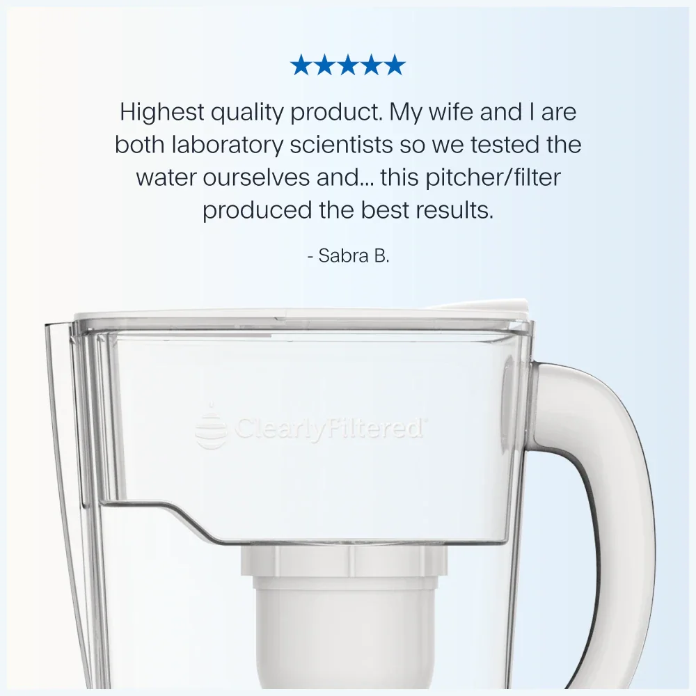 Clearly Filtered Clean Water Pitcher