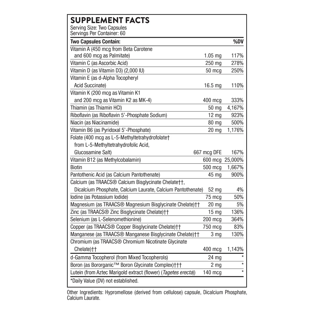Thorne Basic Nutrients 2/Day