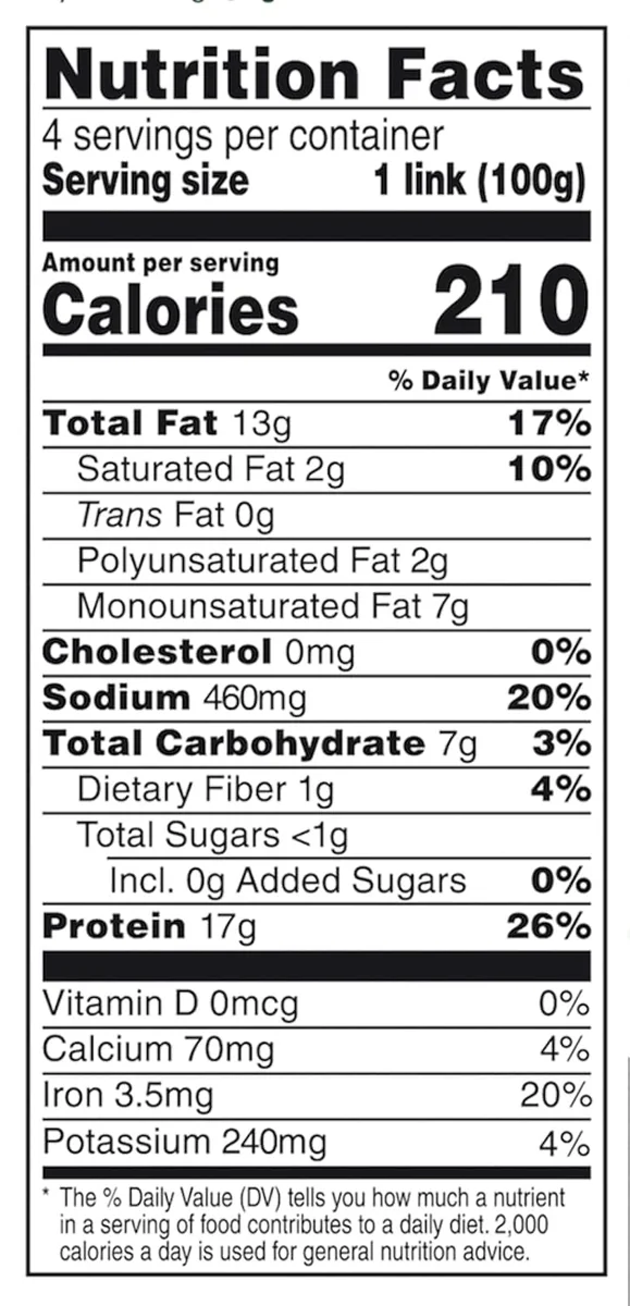 Beyond Meat Beyond Sausage Brat Original