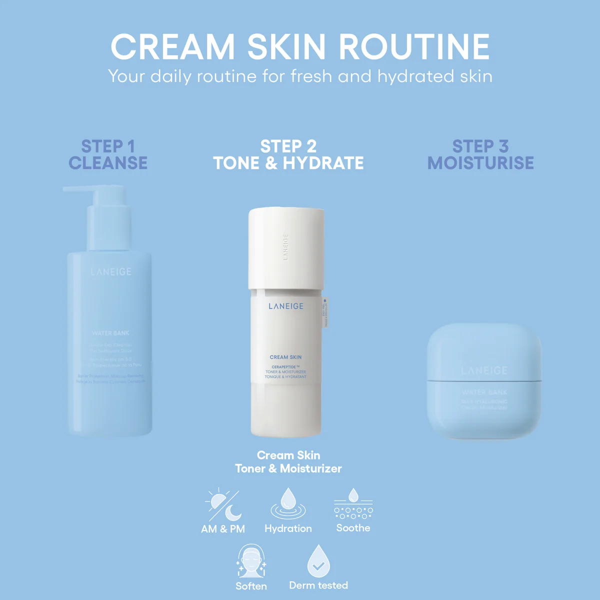 Laneige Cream Skin Cerapeptide Toner & Moisturizer