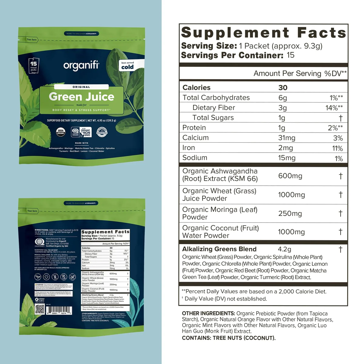 Organifi Green Juice Superfood Blend