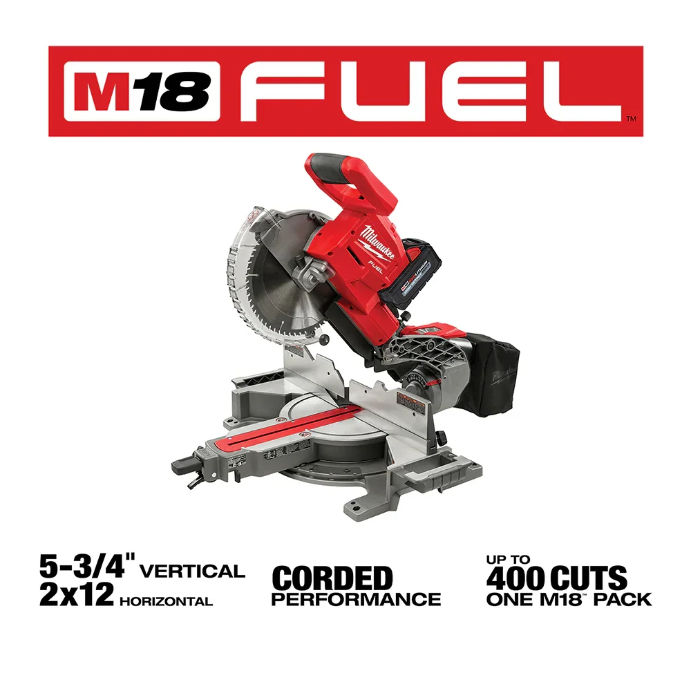 Milwaukee Tool M18 FUEL 10" Dual Bevel Sliding Compound Miter Saw (2734)