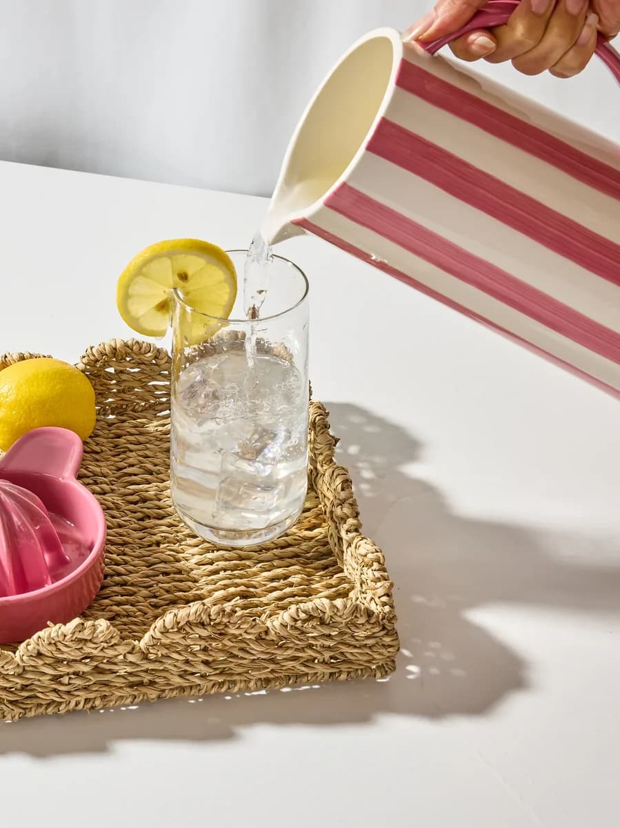 Noon & Moon Ceramic Pitcher, Pink