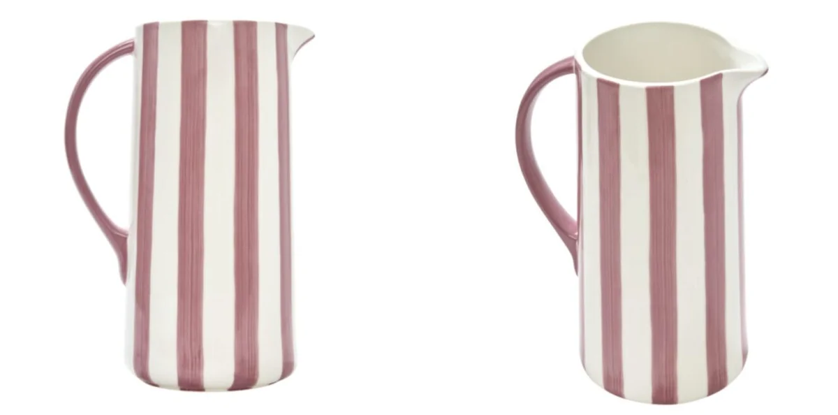 Noon & Moon Ceramic Pitcher, Pink