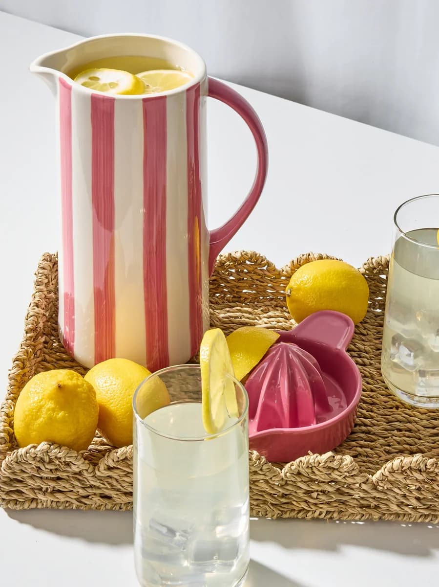 Noon & Moon Ceramic Pitcher, Pink