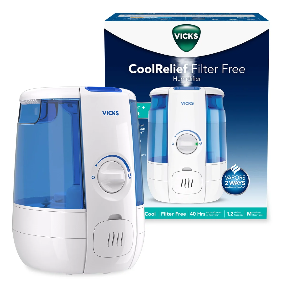 Vicks CoolRelief Filter Free Cool Mist Humidifier