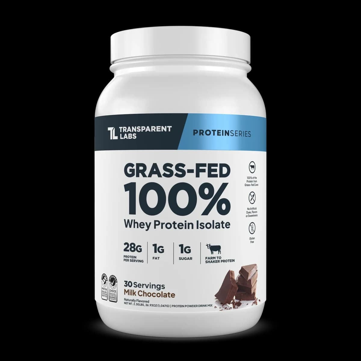 Transparent Labs 100% Grass-Fed Whey Protein Isolate