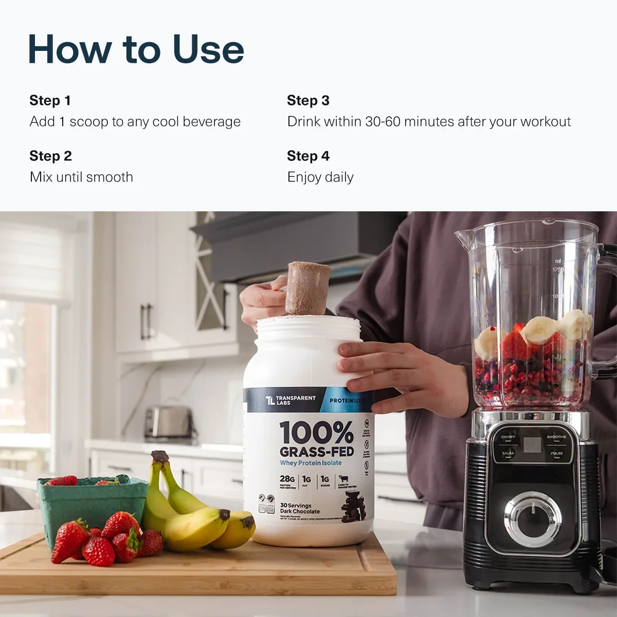 Transparent Labs 100% Grass-Fed Whey Protein Isolate
