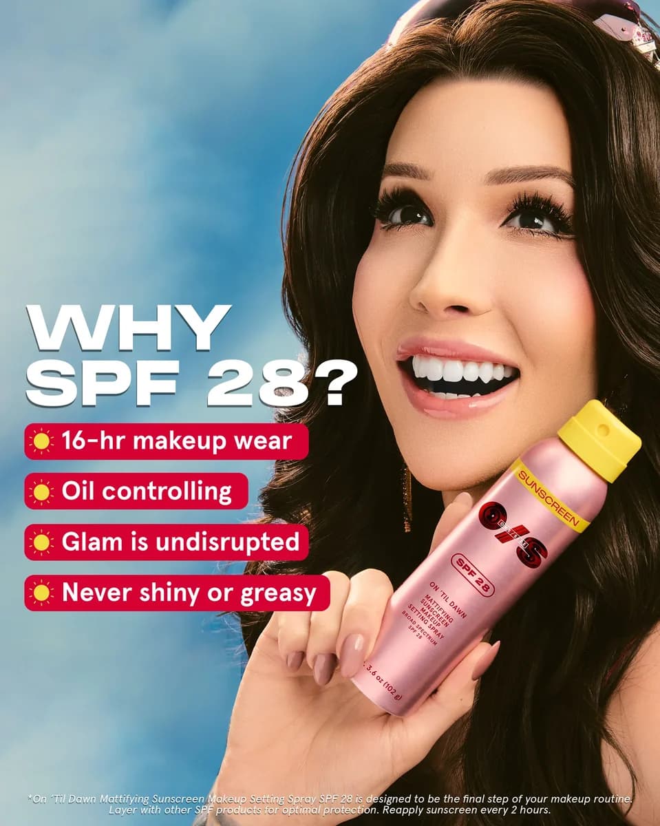ONE/SIZE On 'Til Dawn Mattifying Sunscreen Makeup Setting Spray SPF 28