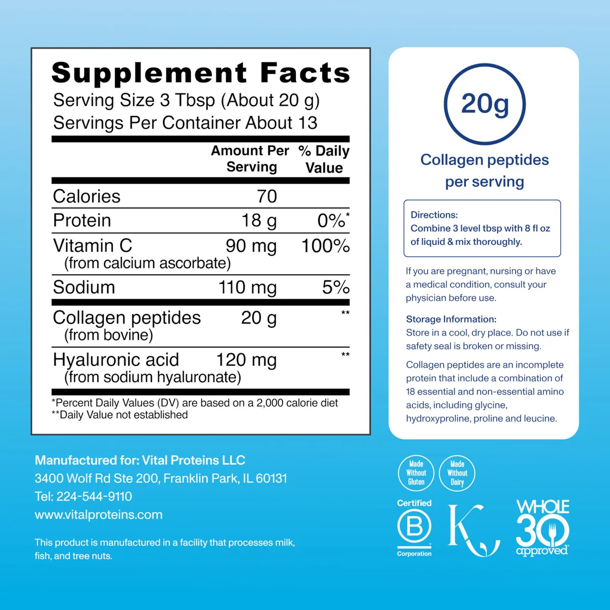 Vital Proteins Collagen Peptides (Unflavored)