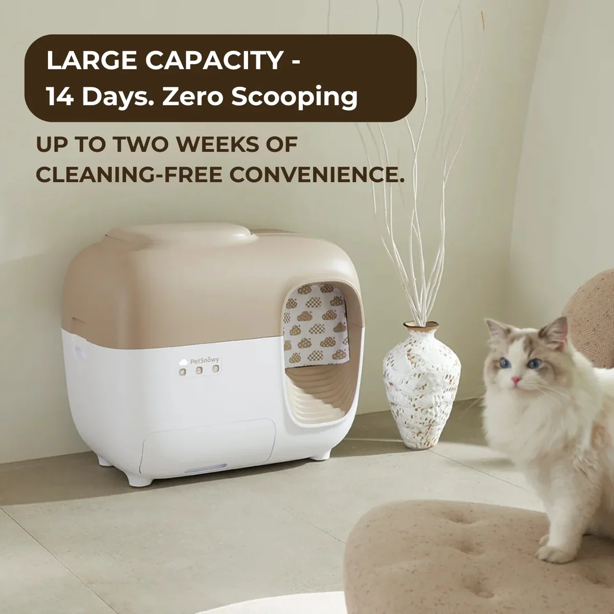 PetSnowy SNOW+ Automatic Self-Cleaning Litter Box