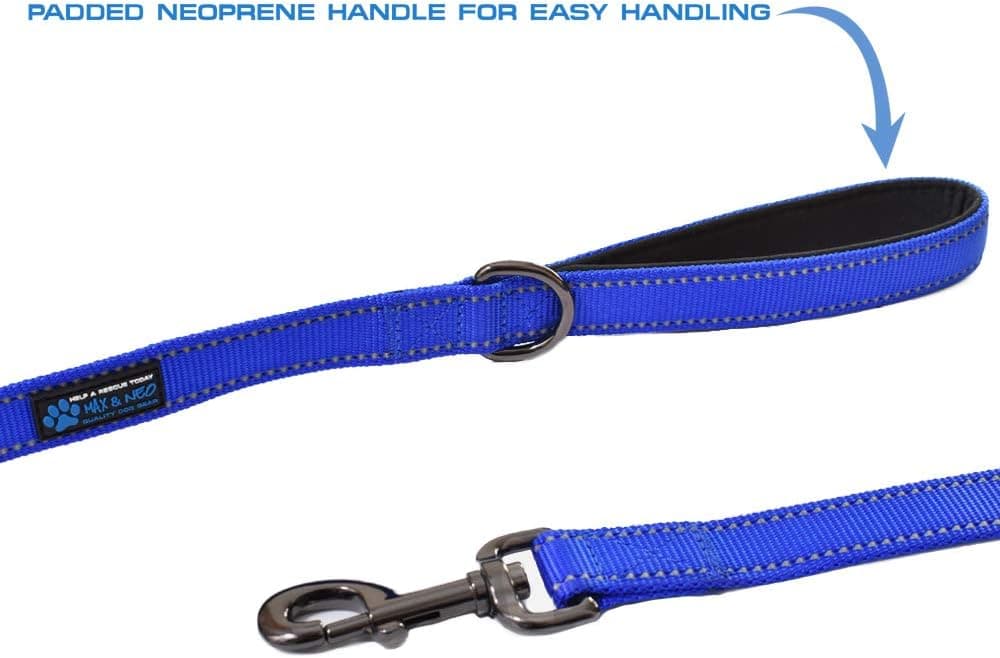 Max and Neo Double Handle Heavy Duty Reflective Leash