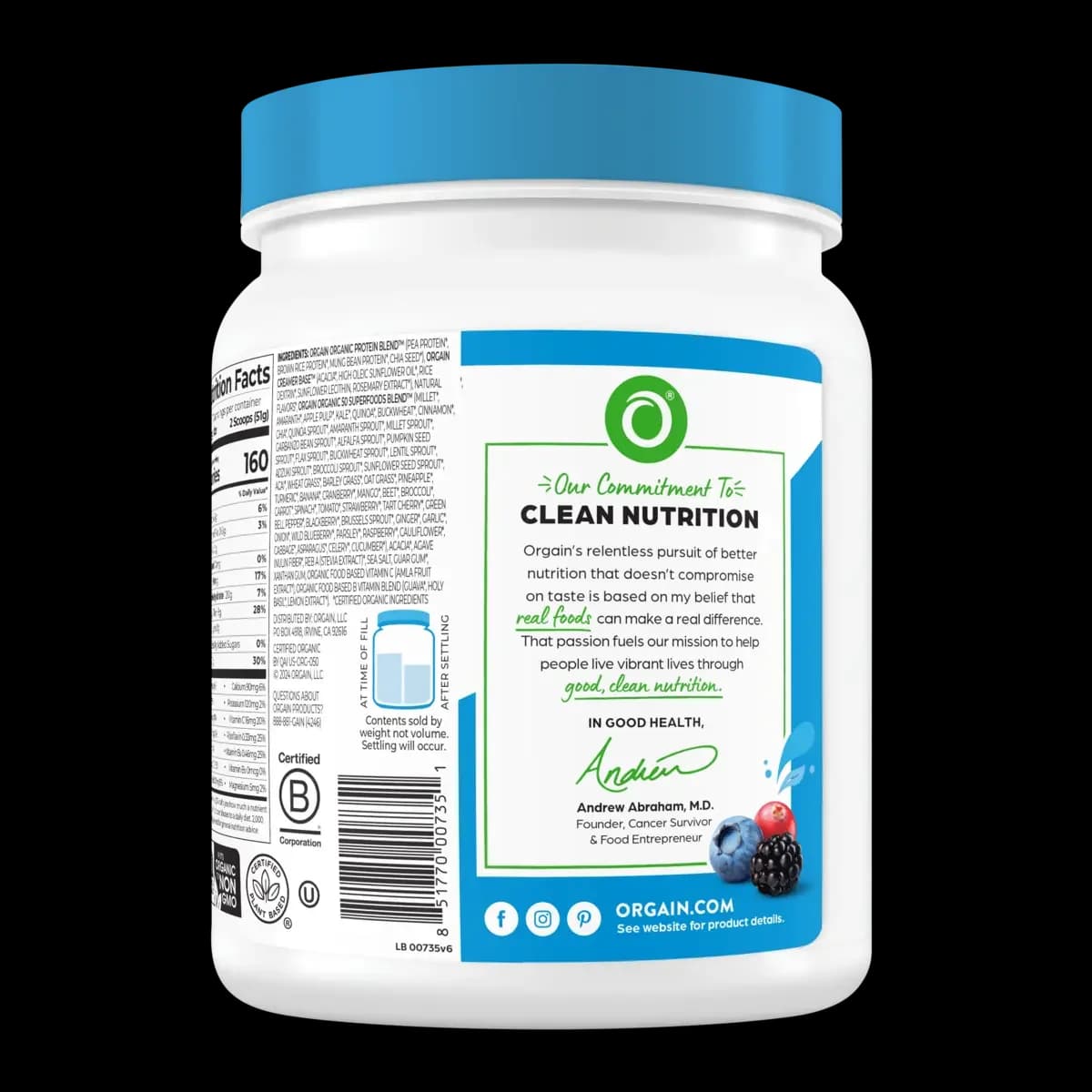 Orgain Organic Protein Plant-Based Protein Powder