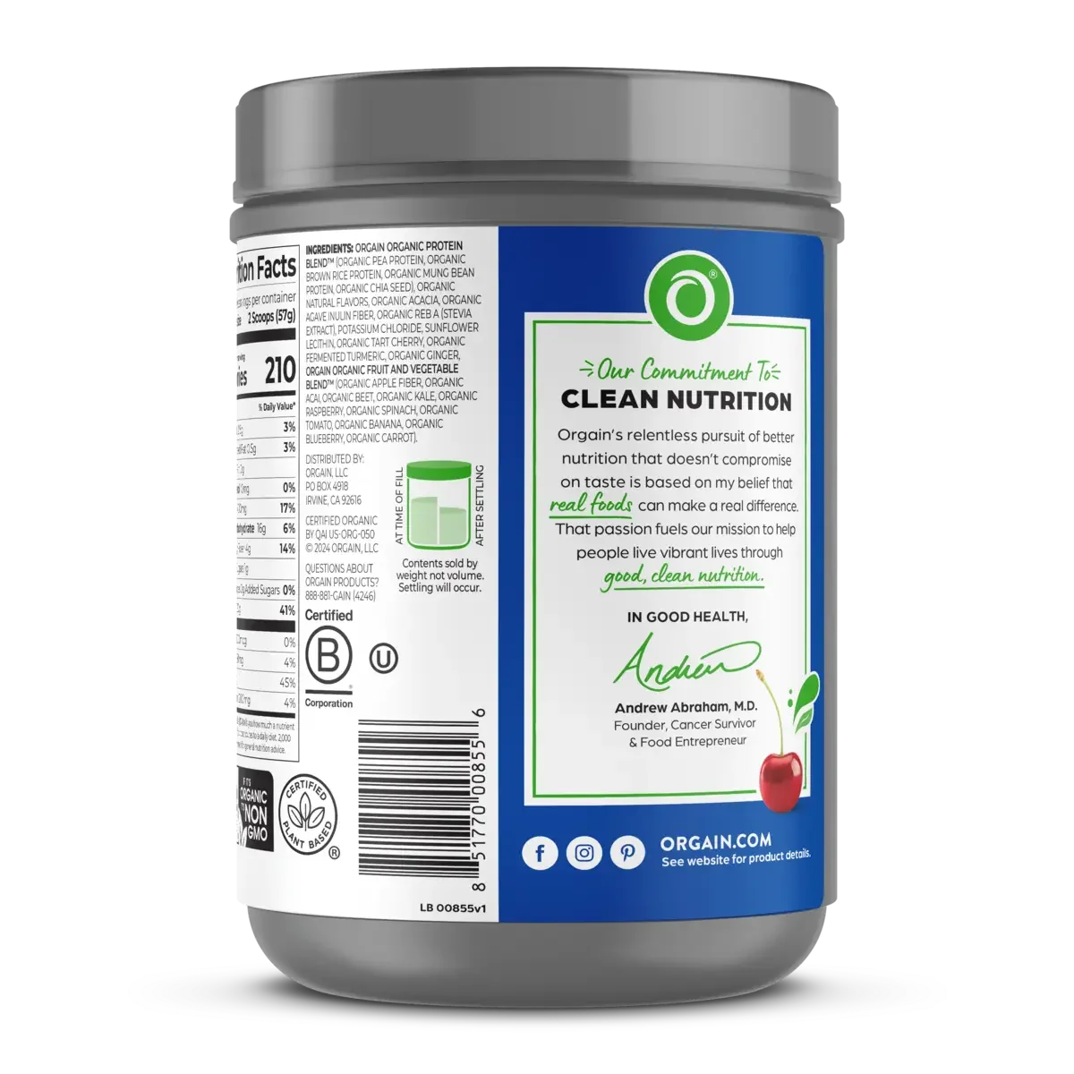Orgain Organic Protein Plant-Based Protein Powder