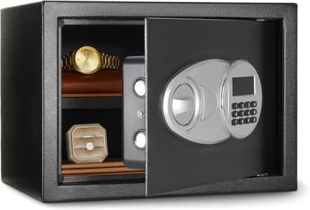 Amazon Basics Steel Security Safe and Lock Box with Electronic Keypad