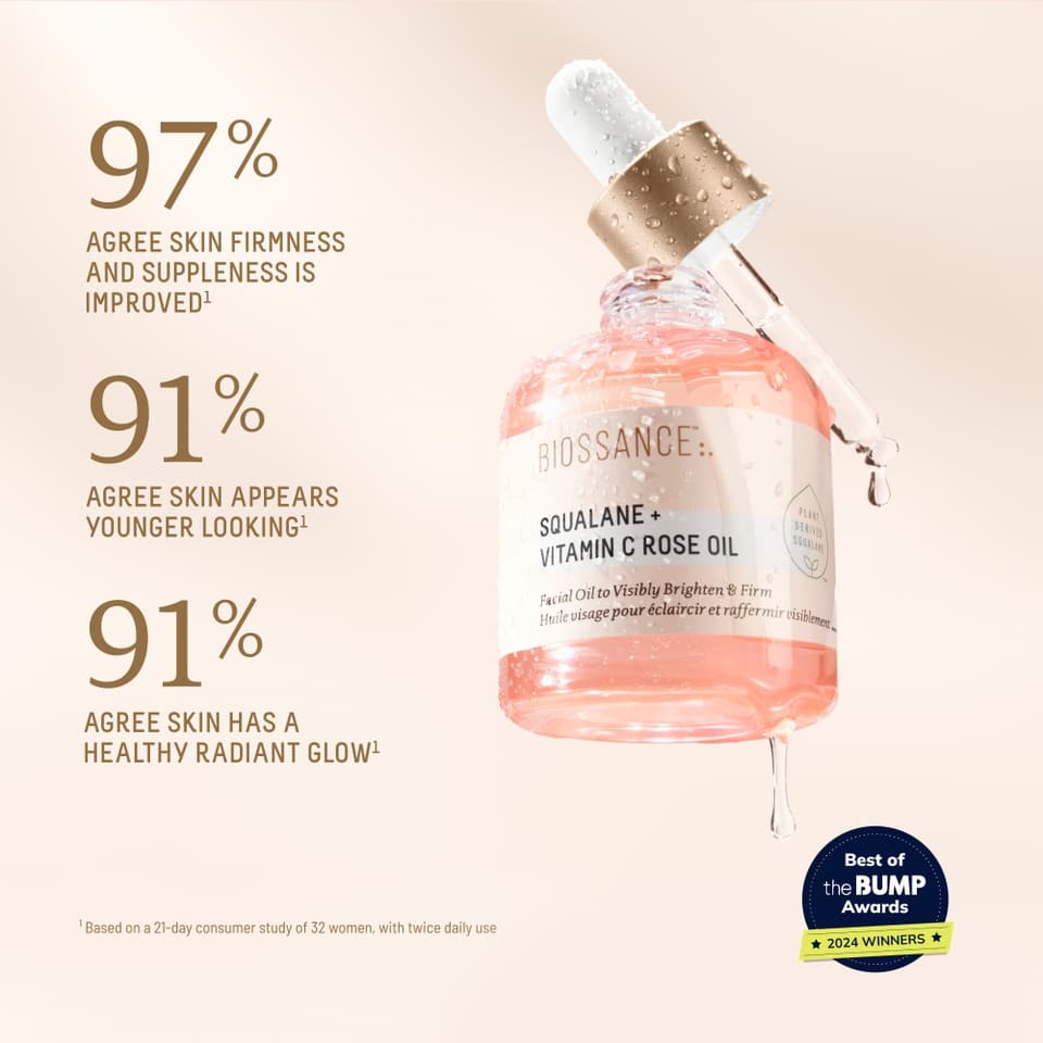 Biossance Squalane + Vitamin C Rose Oil