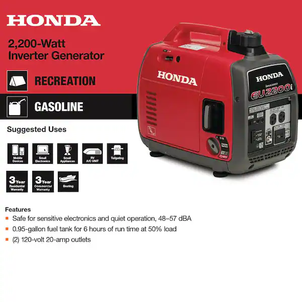 Honda EU2200i Super Quiet Inverter Generator