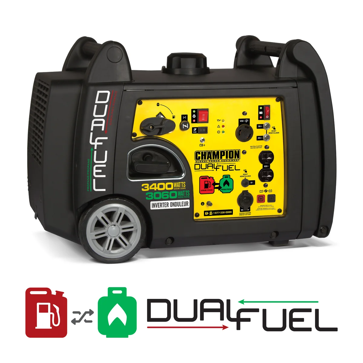 Champion Power Equipment 3400W Electric Start Dual Fuel Inverter