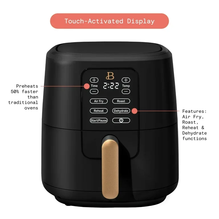 Beautiful 6-Quart Digital Air Fryer with Touch-Activated Display