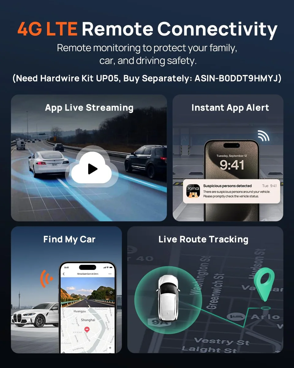 70mai Dash Cam 4K Omni