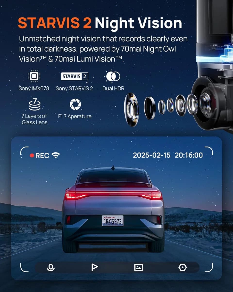 70mai Dash Cam 4K Omni