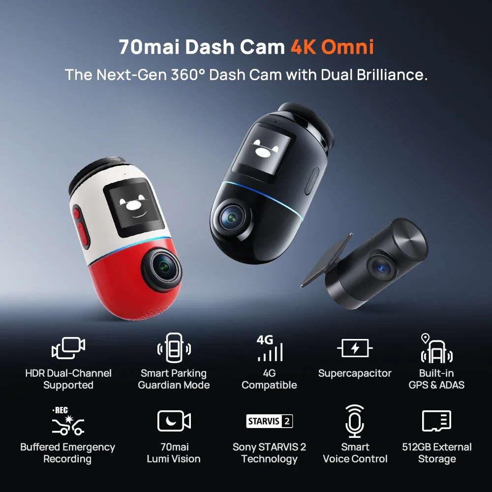 70mai Dash Cam 4K Omni