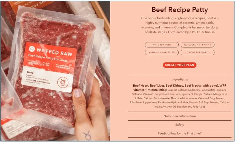 We Feed Raw Beef Recipe (Frozen Raw Dog Food)